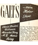 1954 James Galt Car Dealership Glasgow Advertisement Automobilia E89G3 - $28.01 CAD