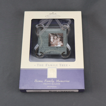 Hallmark 2002 Family Tree Home Family Memories Photo Holder Ornament Glass Metal - $12.95