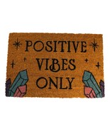 Positive Vibes Only Crystals Wicca Magic Coir Coconut Fiber Floor Mat Do... - €23,15 EUR