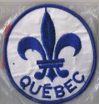 Quebec French Province Canada Fleur De Lis Embroidered Sew On Patch Emblem NIP - £3.16 GBP