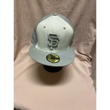 San Francisco Giants Gray And Orange Fitted Hat Size 7 1/2 - £18.89 GBP