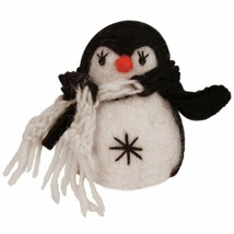 Fair Trade Holiday Handmade Little Black Penguin Christmas Tree Ornament - £13.19 GBP