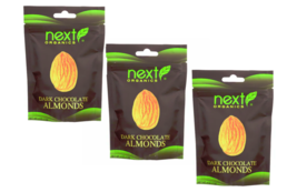 Next Organics Dark Chocolate Covered Almonds-Certified Organic, 3-Pack 4... - £30.37 GBP