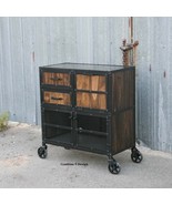 Modern Industrial Salon Workstation. Rustic Cart.  Reclaimed Wood. Handm... - £1,710.91 GBP