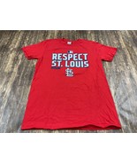 St. Louis Cardinals “Respect” 2020 MLB Baseball Playoffs Red Shirt - Medium - £3.14 GBP