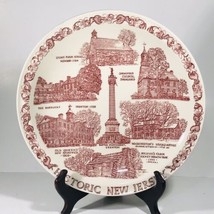 Vintage Vernon Kilns Historic New Jersey Souvenir Plate 10.25&quot; Diameter - $13.99