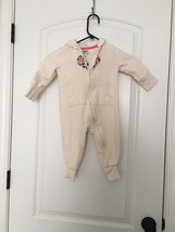 1 Pc Osh Kosh Baby Girls Floral Romper Hoodie Sweat Suit Beige 18 Months - £37.68 GBP