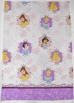 DISNEY PRINCESS Theme TWIN BED SHEET + Pillowcase Belle Jasmine Snow Whi... - $44.95