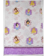 DISNEY PRINCESS Theme TWIN BED SHEET + Pillowcase Belle Jasmine Snow Whi... - £35.26 GBP