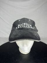 The MATRIX Reloaded Black Baseball Cap w White Stitch + Adjustable Strap... - $20.00