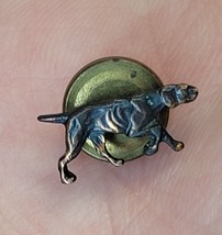 Vintage Pointer Dog Pin/Brooch Pinback Early Screw Back Button - $12.86
