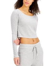 Jenni by Jennifer Moore Womens Sleepwear Rib-Knit Sleep Top Size Medium, H Grey - £29.23 GBP