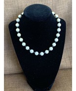 Vintage Faux Pearls And Black Beaded Necklace Statement Fashion Jewelry - £5.17 GBP