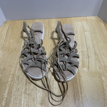 Johnston &amp; Murphy Suede Leather Slingback Wedge Sandals Strappy Gladiato... - $25.30
