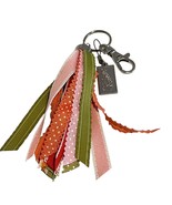 Colorful Ribbon Tassel Keychain With Metal Clasp &amp; Stampin Up! Tag - $15.74 CAD