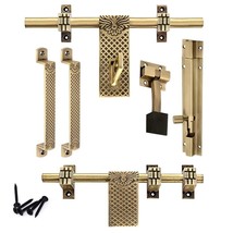 antique door bolt latch Fitting locking Accessories kit set Zinc - $65.75