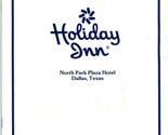 Holiday Inn North Park Plaza Hotel Menu &amp; Directory Services Dallas Texa... - $44.50