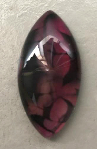Dragon Veins Rose Black 40x20mm, 20x40mm stone cab cabochon, pink agate ... - $6.00
