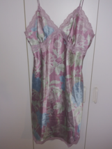 Gilligan O&#39;malley Ladies Short Spaghetti Strap MAUVE/FLORAL Poly NIGHTIE-M-NWOT - £9.02 GBP