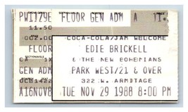 Edie Brickell &amp; The Nuovo Bohemians Ticket Stub Novembre 29 1988 Chicago - $39.58