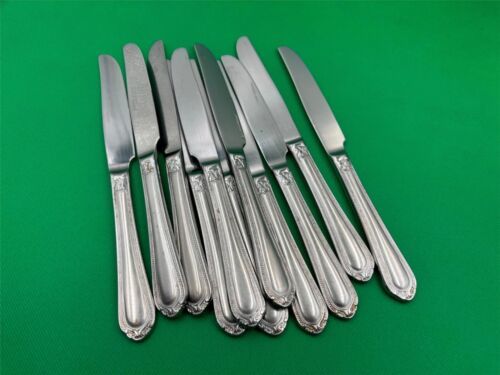 Set of 11 x Hampton Stainless Steel LAUREN Frosted Dinner Knives - $44.99