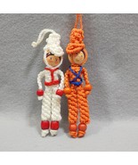 Handcrafter Macramé Beaded Nutcracker Toy Soldier Christmas Ornaments x2... - $238.86 MXN