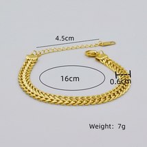 New Design Gold Color Stainless Steel Bracelet for Women Mesh Bracelet Hand Chai - £14.37 GBP