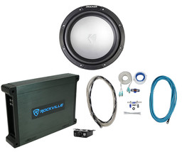 KICKER 45KMF104 10&quot; 350w Free-Air Marine Boat Subwoofer+Mono Amplifier+Amp Kit - £416.45 GBP