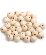 200 PCS 20mm Unfinished Wood Beads Natural Wood Spacer Beads Round Woode... - £14.78 GBP
