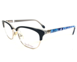 Lilly Pulitzer Eyeglasses Frames NV Crawford Blue Gold Floral Cat Eye 50... - $55.91