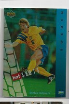 STEFAN SCHWARZ  1994 UPPER DECK  SOCCER CARD   # HS 3   HOT SHOTS   SWEDEN - $5.05