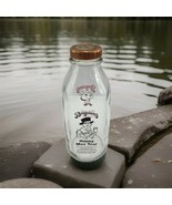 Broguiere&#39;s Milk Bottle Happy Moo Year 2002 Glass Bottle w Baby 32oz - $371.47 MXN
