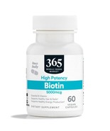 6/26 365 by Whole Foods Market, High-Potency Biotin 5000mcg, Vegan, 60 C... - $236.66 MXN