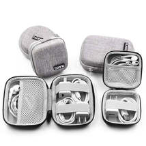 Small Oval Hard Shell Earphone and Data Cable Storage Bag with Zipper Pouch - £6.70 GBP+