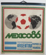 Maradona 1986 Mexico86 Argentina Rumbo Al Mundial Felt Flag 10-1/4&quot; x 8-3/4&quot;  - £23.73 GBP