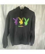 Playboy Official Merch Hoodie Sweatshirt Bunny Black Mens Size M - £32.25 GBP