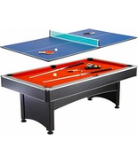 7 Foot Pool Table + Table Tennis Top Includes Billiard + Ping Pong Acces... - $1,362.61 CAD