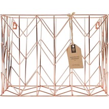 U Brands Hanging File Desk Organizer, Wire Metal, Copper/Rose Gold - 854... - £28.76 GBP