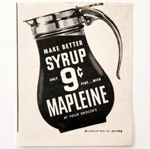 1950 Crescent Mapleine Maple Syrup Advertisement Breakfast Condiments F7D - $14.99