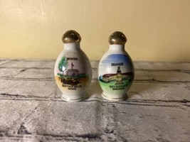 Vintage 1960s Denver souvenir Salt And Pepper Shakers Buffalo Bills Grave City - £11.95 GBP