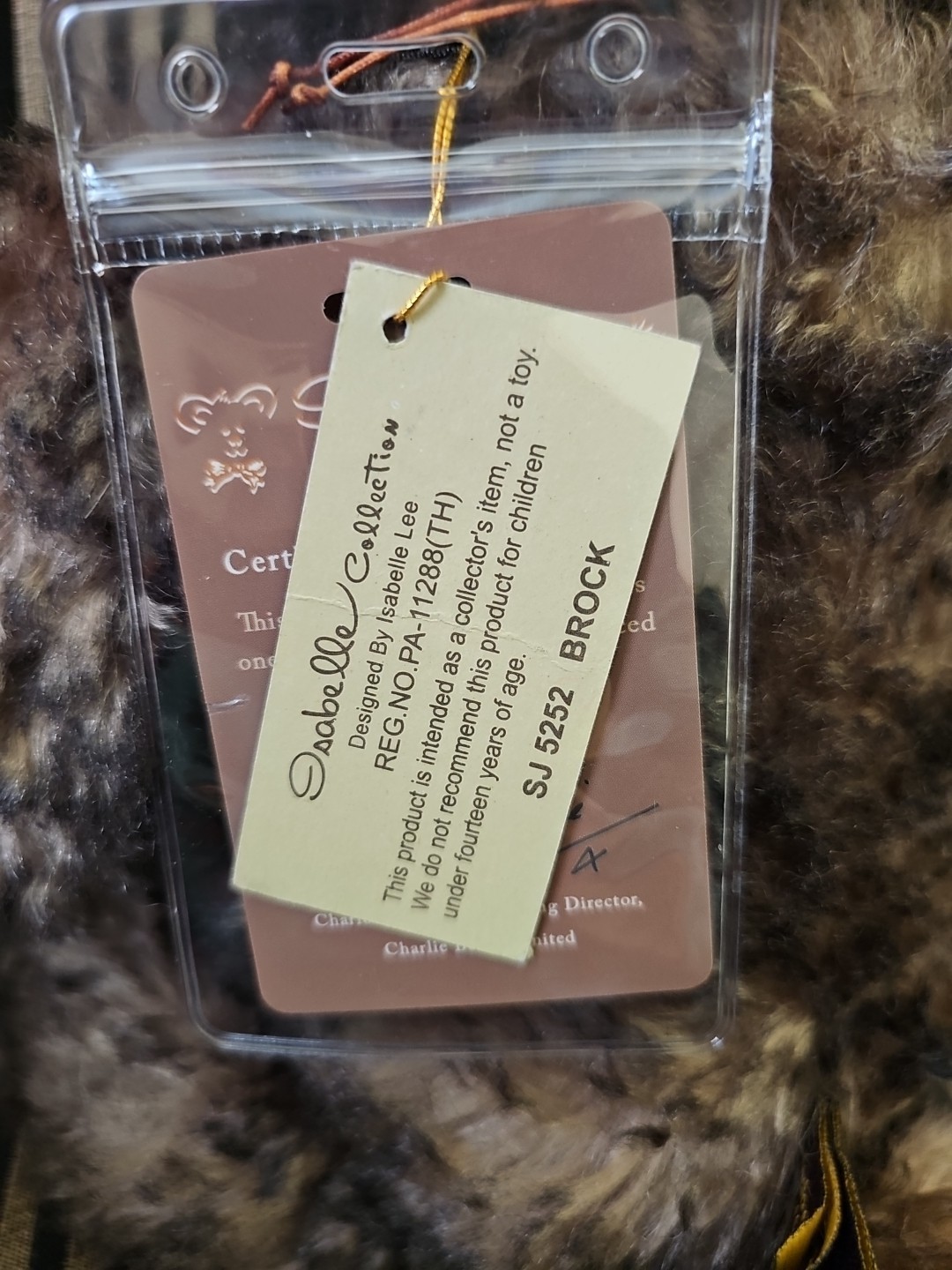 Charlie Bears Brock Badger Isabelle Collection Mohair Plush Limited Edition  Item image 5