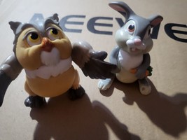 2 Disney Bambi PVC Figures (Owl and Thumper) Cake Toppers (t260.10) - £5.45 GBP