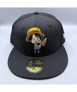 One Piece Luffy Hat Men 7 1/8 Black Gray 59Fifty New Era Fitted Cap - $4,198.60 MXN