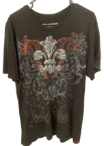 Ecce Ancilla Domino Fifth Sun Black Graphic T Shirt W Shinny Silver Mens... - £13.95 GBP
