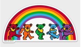 SALE Grateful Dead Rainbow  Dancing Bears Vinyl Sticker Deadhead  Car Decal  - $2.99