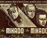 James Monroe High School MIKADO Program 1950&#39;s Wood Block Print Cover - $23.73