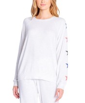 Insomniax Womens Butter Jersey Printed Long Sleeve Pajama Top Size Medium, Cloud - £24.97 GBP