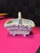 VTG Miniature Porcelain Basket Made in Occupied Japan  Flowers - $9.90