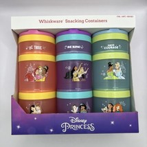 Disney Princess Set Of 3 : 2 1/3 Cup Each Whiskware Snacking Containers - £31.17 GBP