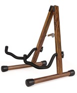 Muso Natural Wood Guitar Stand, A-Frame Folding, Easy Assembly And, Zebra - $32.93